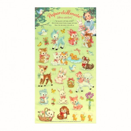Stickers Paper Doll Mate Spring Picnic
