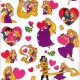 Rapunzel Heart Stickers