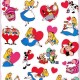 Alice Heart Stickers