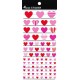 Hearts Stripes 4 Size Stickers