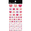 Hearts Plaid 4 Size Stickers