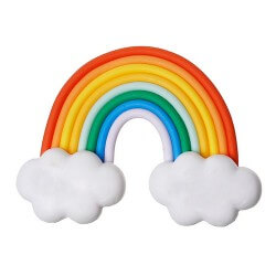 Rainbow Clouds Cabochon