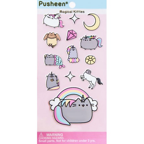 Cabina enemigo hasta ahora Pusheen Magical Kitties Puffy Stickers - Kawaii Panda - Making Life Cuter