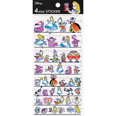 Alice in Wonderland 4 Size Stickers