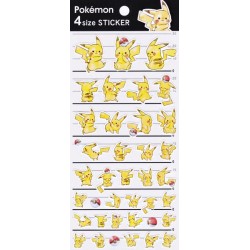 Pikachu Pokéball 4 Size Stickers