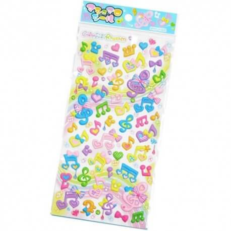 Colorful Rythm Puffy Stickers