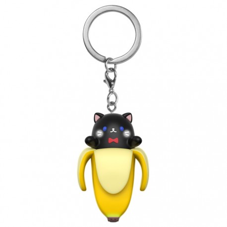 Bananya Black Cat Keychain