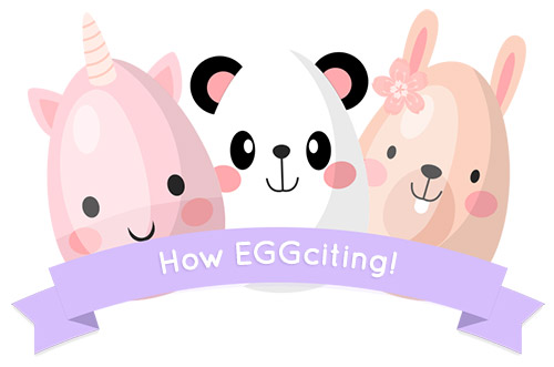 Kawaii Panda Easter Eggs